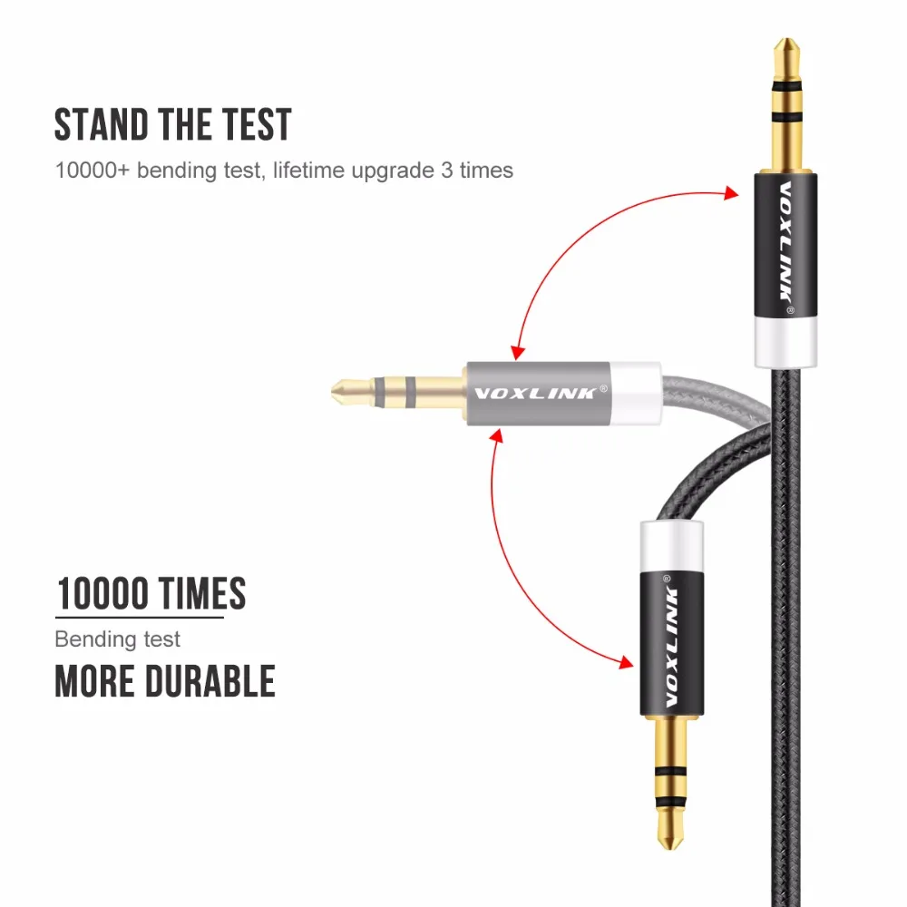 VOXLINK 5 упаковок 3ft/1m 3 5mm Jack аудио кабель для iPhone 6 6s AUX вспомогательный шнур штекер