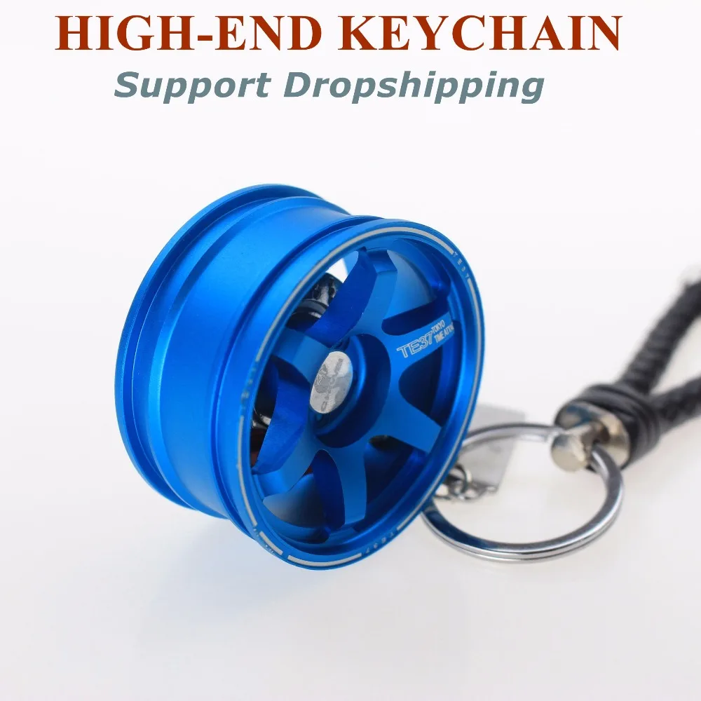 

Car Gadgets And Accessories Keychain TE37 Rim Model Wheel Keyring For Auto Key Ring Metal With Brake Disc Key Chains Remove