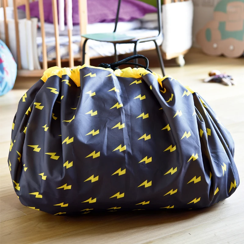 Beste JULY #039;S LIED 420D Polyester lightning Portable Kids Toy Storage Bag Organizer amp; Play Mat Lego Speelgoed Organizer voor Speelgoed