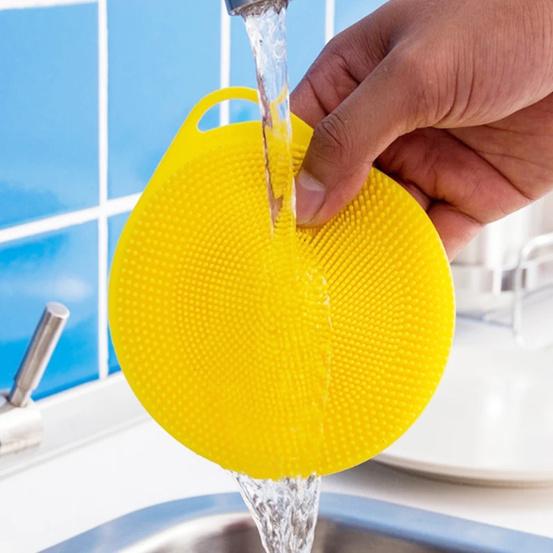 

Silicone Magic Cleaning Brushes Silicone Dish Bowl Scouring Pad Pot Pan Easy To Clean Wash Brush Cleaning Kitchen Cleaning Tool