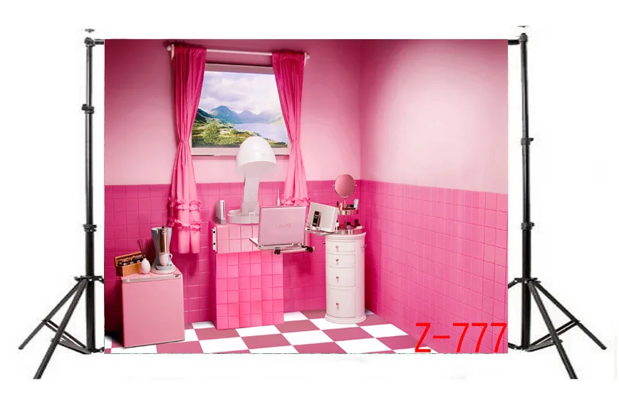 Children Pink Room Decoration Photography Backdrops Brick Floor Photo Studio Background | Электроника