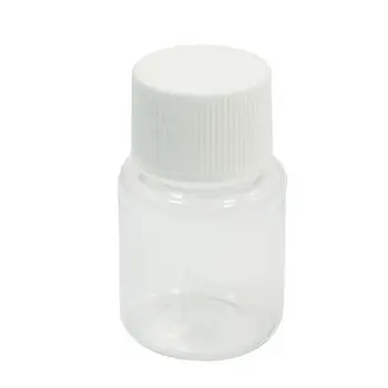 

15mL Wide Mouth Clear Body White Cap Skidproof Plastic Bottle for Laboratory