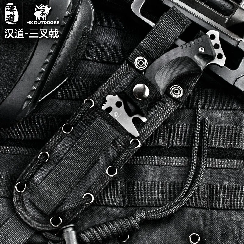 Portable Tactical Survival camping knife 440C Stainless Steel blade 58HRC K10 handle hunting outdoor knife With Nylon Sheath Portable Tactical Survival camping knife 440C Stainless Steel blade 58HRC K10 handle hunting outdoor knife With Nylon Sheath