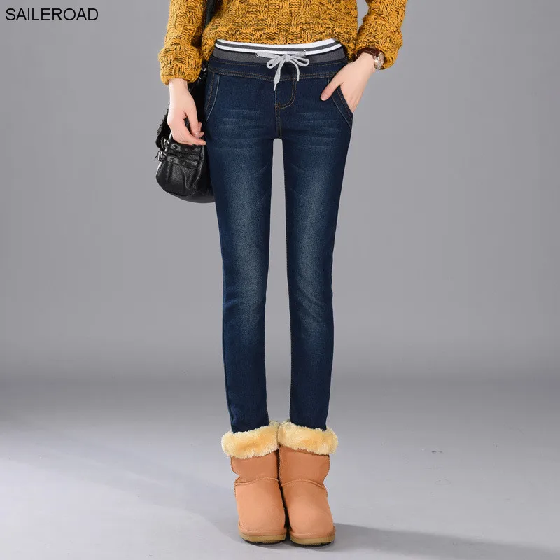 elastic jeans for ladies