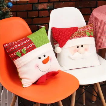 

Christmas Gift Winter Snowman Cartoon Pillow Cushion Cover Case Merry Christmas Happy New Year Cushion Cover Decoration For Sofa