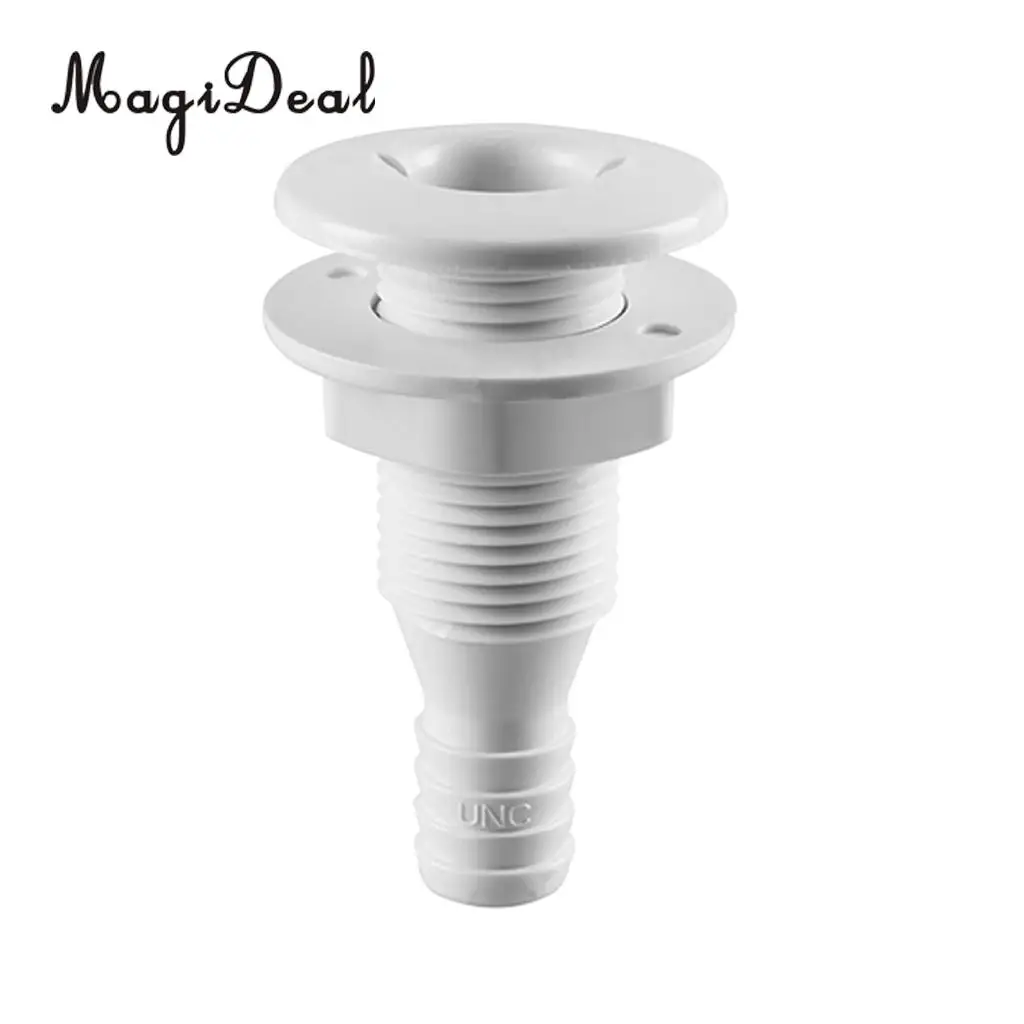 MagiDeal 1Pc Plastic Thru-Hull Bilge Pump & Aerator Hose Fitting for Marine Fishing Kayak Canoe Boats Dinghy Yacht Acce 5 Sizes