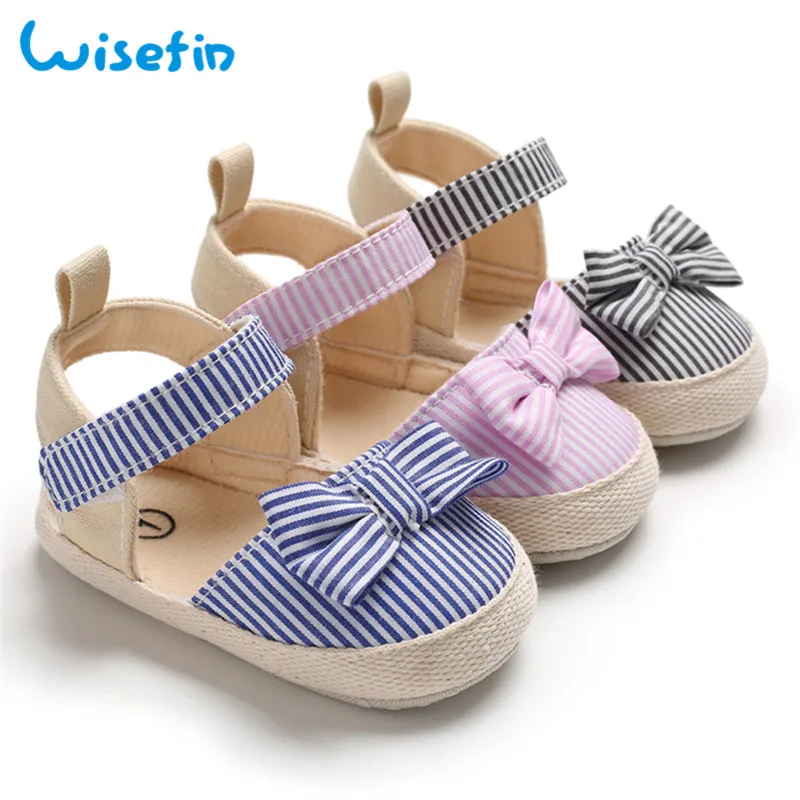 

Wisefin Shoes For Newborns Cotton Baby Girl Shoes Spring Autumn Toddler Shoes Casual Baby First Walker Anti-Slip 3 Color Striped