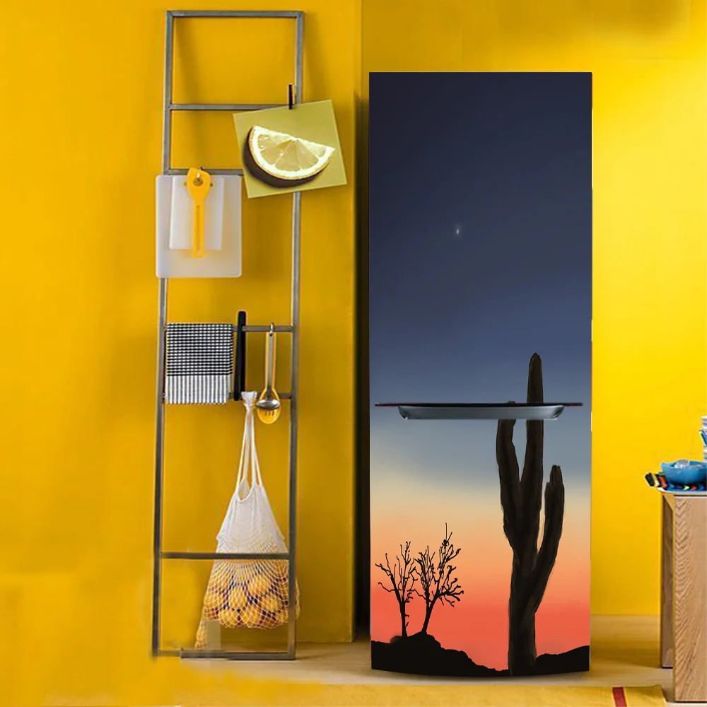 DIY Cactus Waterproof SelfAdhesive Refrigerator Sticker Fridge door