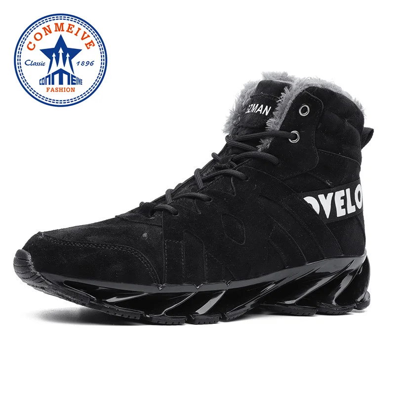 

Winter Warm Running Shoes for Men Professional Outdoor Men's Sports Shoes Lace-up Cushioning Man Sneakers Big Size 39-46