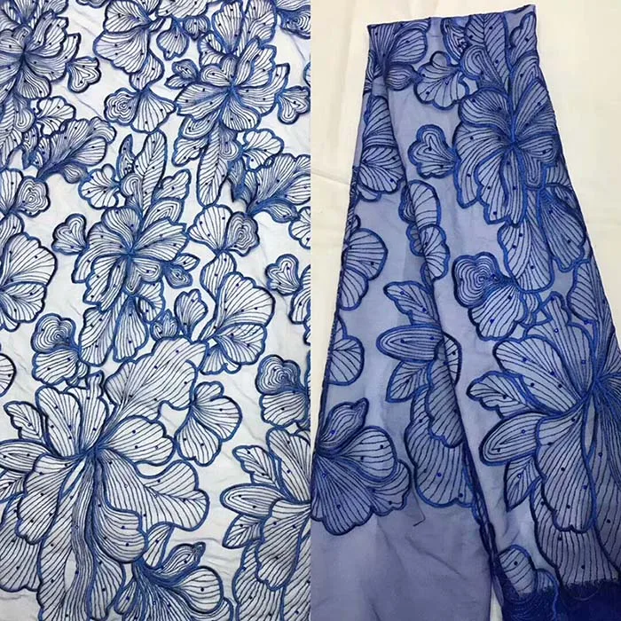 

Latest Net French Lace Material High Quality French Net African Lace Fabric With Stone Nigerian Wedding African Lace