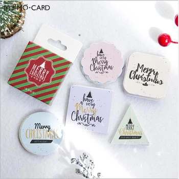 

45pcs/lot Creative Cute Christmas Greeting DIY Diary Decoration Stickers Scrapbooking Seal Sticker Kawaii Stationery For Child