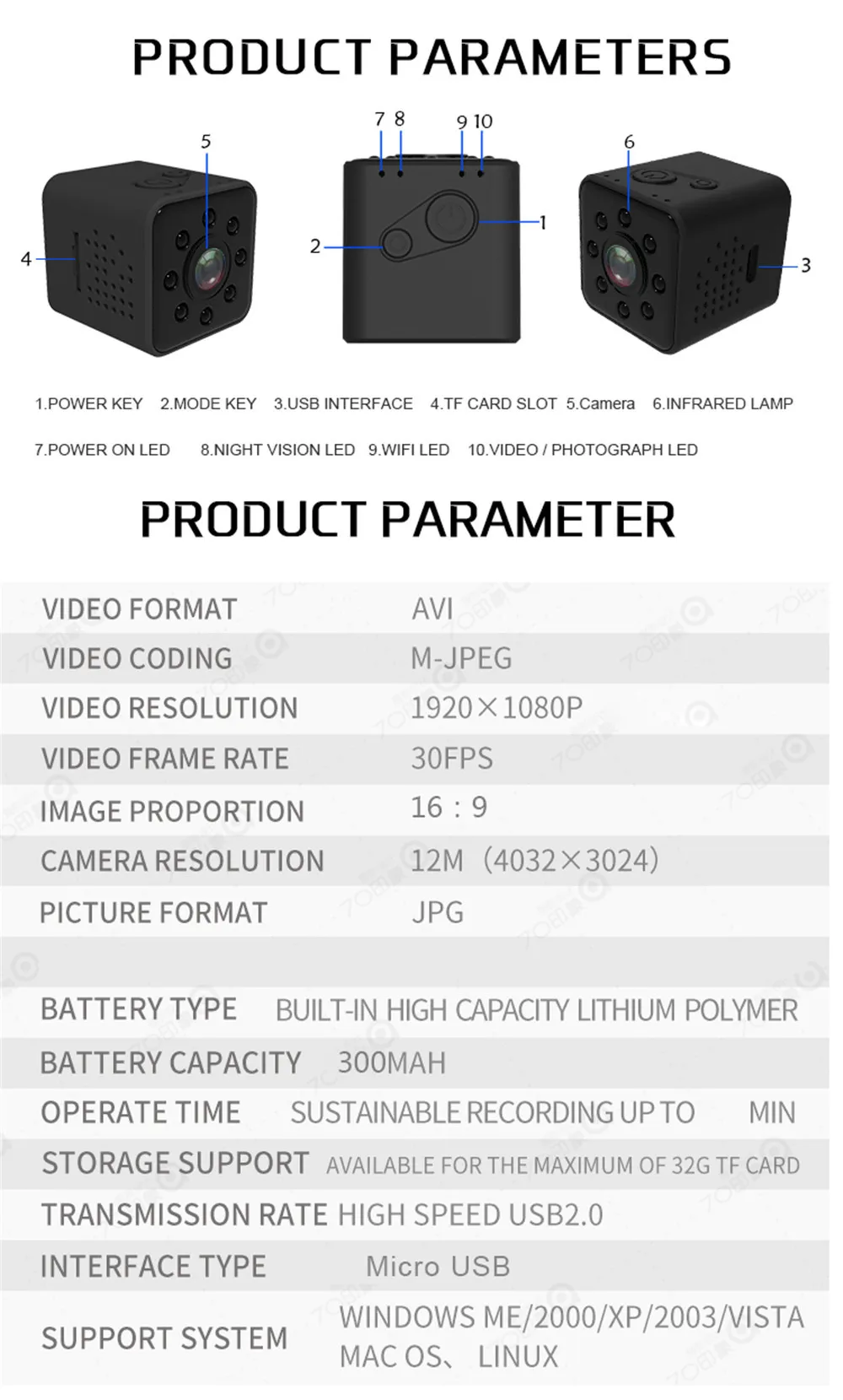 Мини-камера Upgrad версии SQ23 HD wifi маленькая камера 1080P видео датчик ночного видения Видеокамера микро камера s DVR движения SQ13 SQ 23