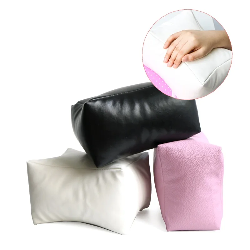 

PVADCOL Nail Art Equipment Hand Rest Cushion Pillow Soft PU Leather Foot Hand Holder Dual Use Manicure Nail Tools