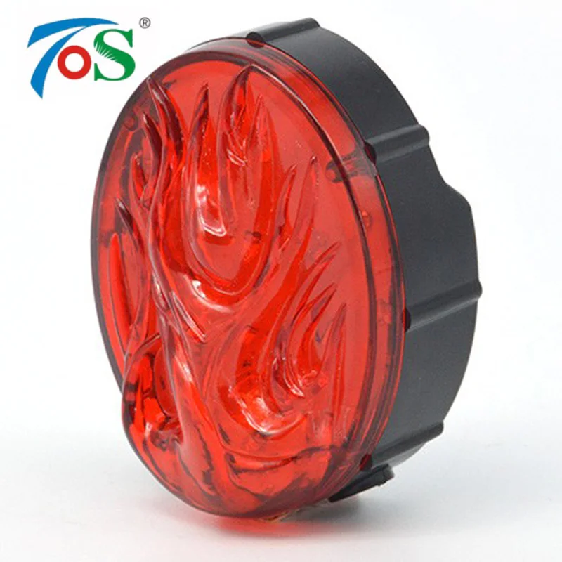 TOS Rechargeable Super Bright 10 LED Rear Tail Accessories Bike Light