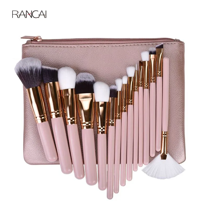 15pcs Pink Makeup Brushes Set Powder Foundation Eyeshadow Eyebrow Brush Cosmetic Beauty Tools Kit (2)