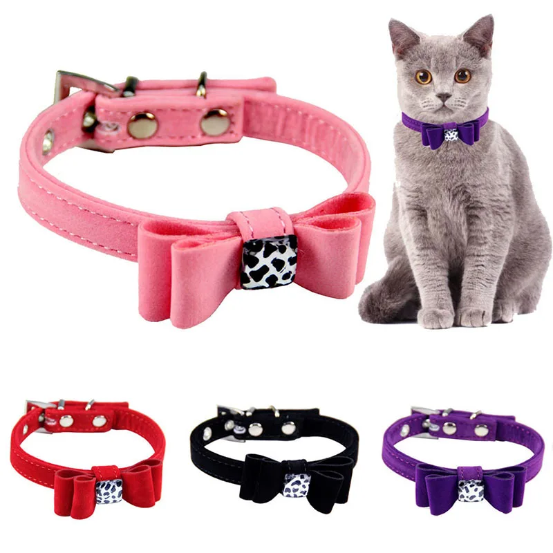 Pet Cat Bow Collar Adjustable Pet Collar for Small Dogs Kitten Cat