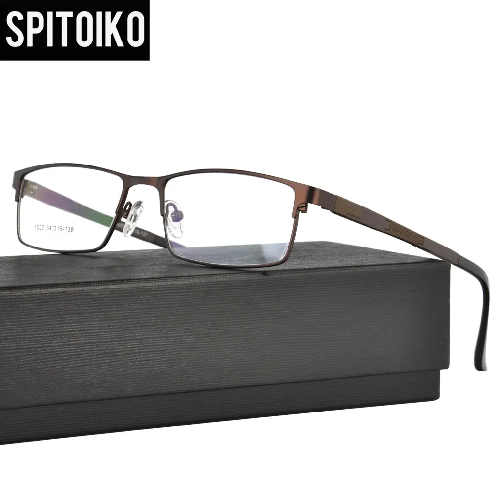 

SPITOIKO Full Rim Optical Eyeglasses Metal Frame With Ultem Temple Myopia Spectacles Eyewear MX1002