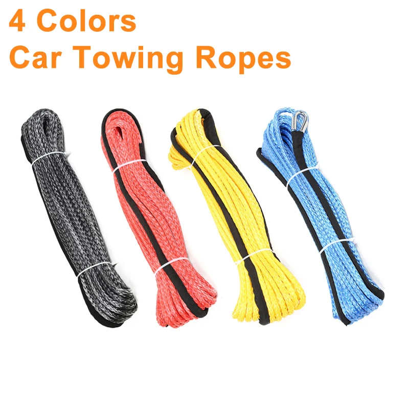 12 مللي متر x 25 m سيارة سحب الحبال الاصطناعية حبل رفع خط الانتعاش كابل مناسبة 12000-15000 الجنيه كابستان ل ATV UTV قبالة-الطريق