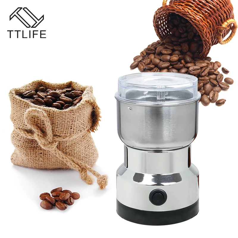 TTLIFE Electric Coffee Grinder Stainless Steel Chinese herbal 200W