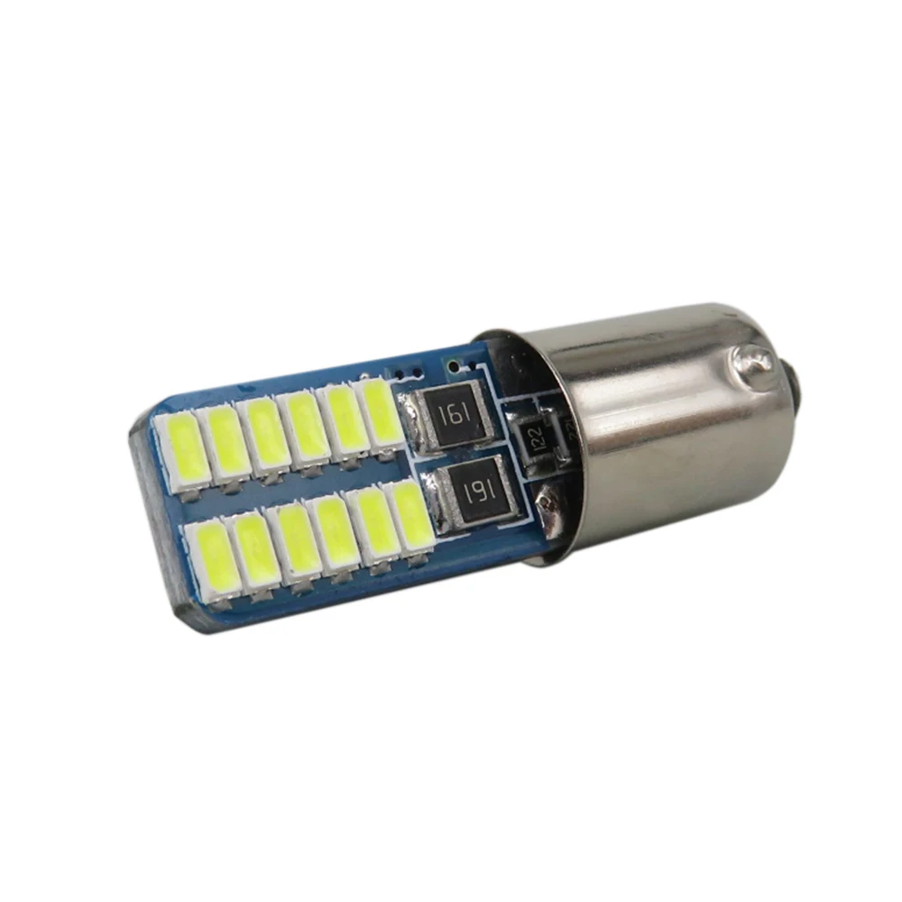 WLJH 10 шт. Canbus Bayonet BA9S 233 H6W LED 3014 чип Автомобильный светодиодный внутренний боковой