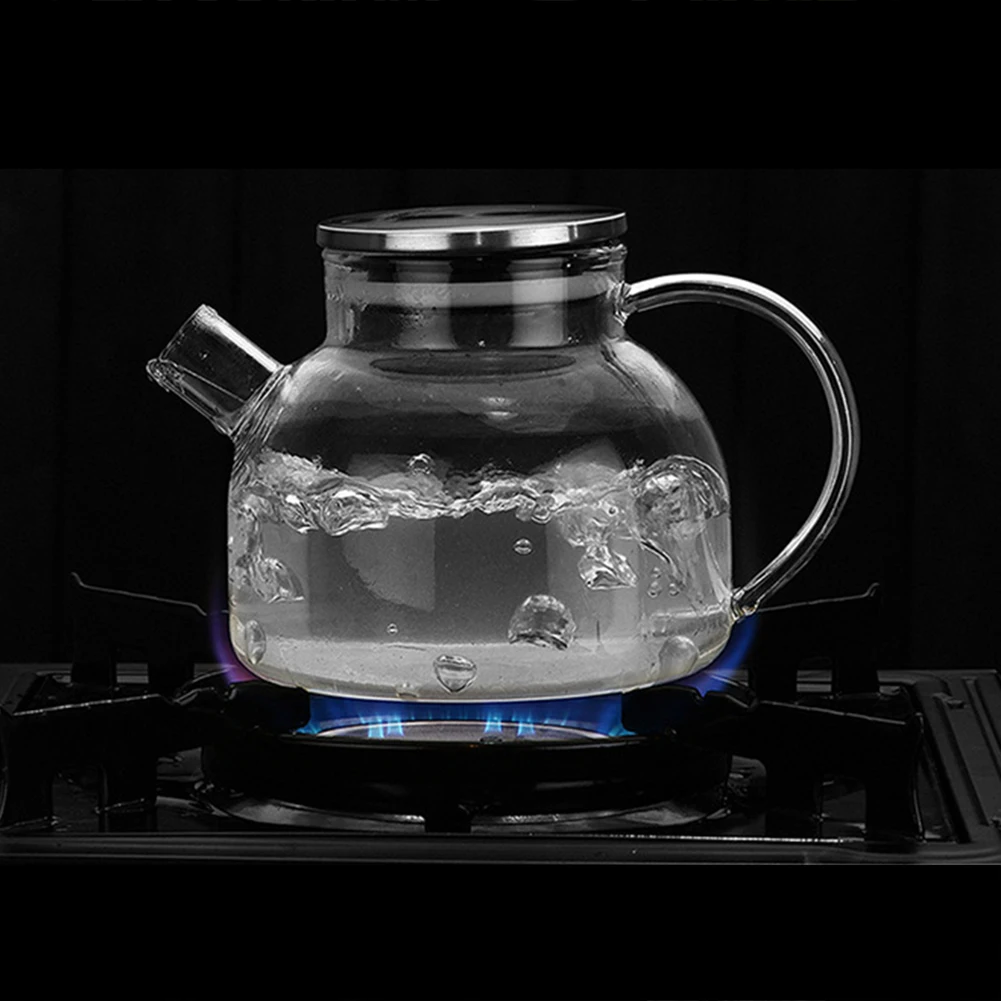 Стеклянный чайник, чашка, высокий боросиликатный термостойкий чайный сервиз, набор, безопасность тепла и защита от взрыва, чайный сервиз с удобной рукой
