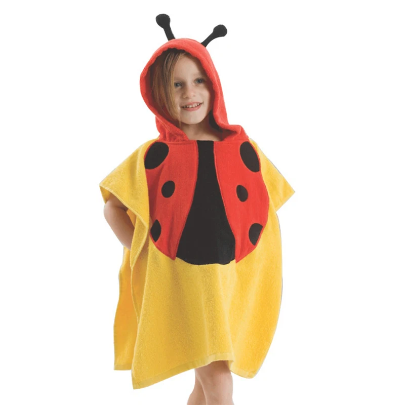 Unisex Children's Bathrobes Cartoon Kids Bath Robes Frog Butterfly Cat