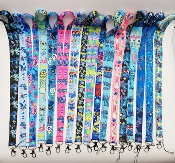 

Free Shipping 100 pcs Popular Mix Stitch key chains Mobile Phone Neck Straps Keys Camera ID Card Lanyard W-56