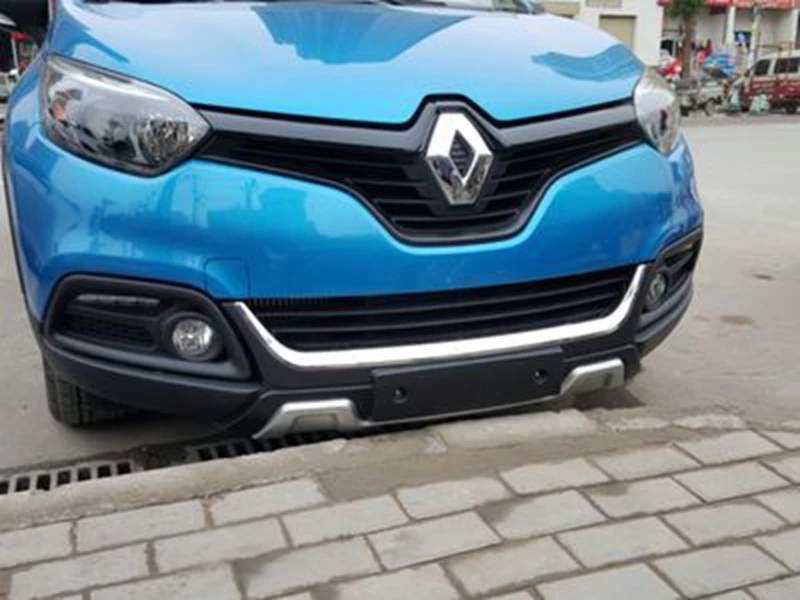 Автомобильный Стайлинг для Renault Captur ABS пластик передний бампер Защита противоскользящая пластина бампер пороги Накладка 1 шт