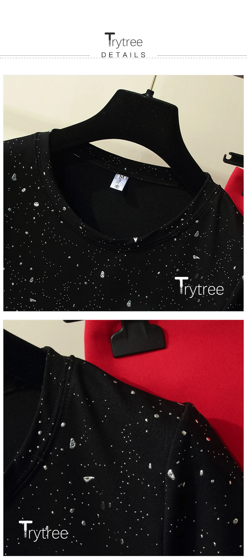 Trytree летний осенний женский топ из двух частей, повседневный топ+ юбка, модный женский офисный костюм из полиэстера с круглым вырезом, комплект из 2 предметов