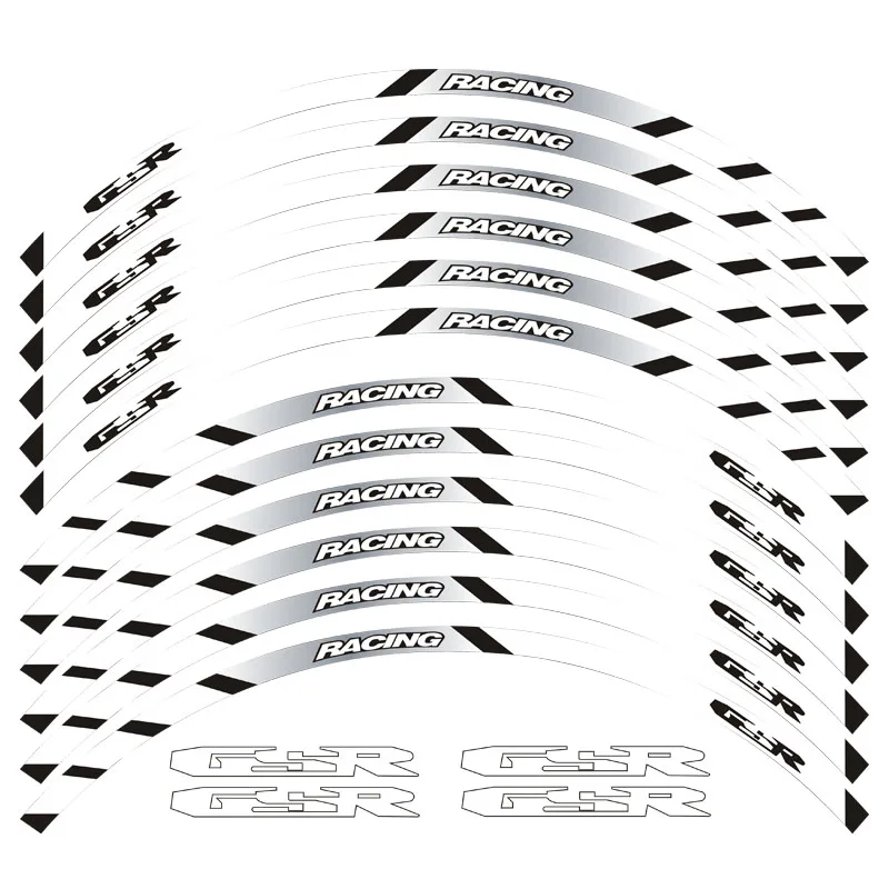Наклейки для передних и задних колес, наружный обод, светоотражающие полосы, наклейки на колеса для suzuki GSR