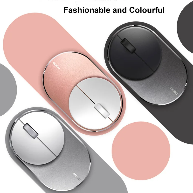 Rapoo Multi-mode Silent Wireless Mouse 1300DPI Bluetooth 3.0/4.0 RF 2.4G for 3 Devices Connection Portable Computer Mouse#M600