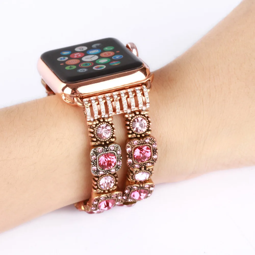 Роскошный модный умный подарок для apple watch браслет ремешок часов 38 мм 42 спортивные
