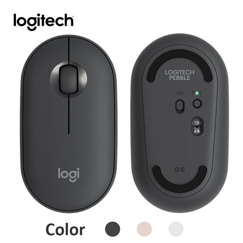 Logitech Pebble легкий мягкий беспроводной мышь Новинка года Bluetooth беззвучная мышка портативный современный красочный