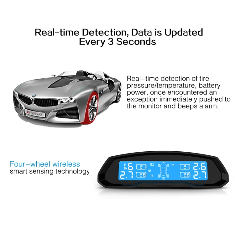 CAREUD U802 TPMS Solar Tire Pressure Monitoring 10