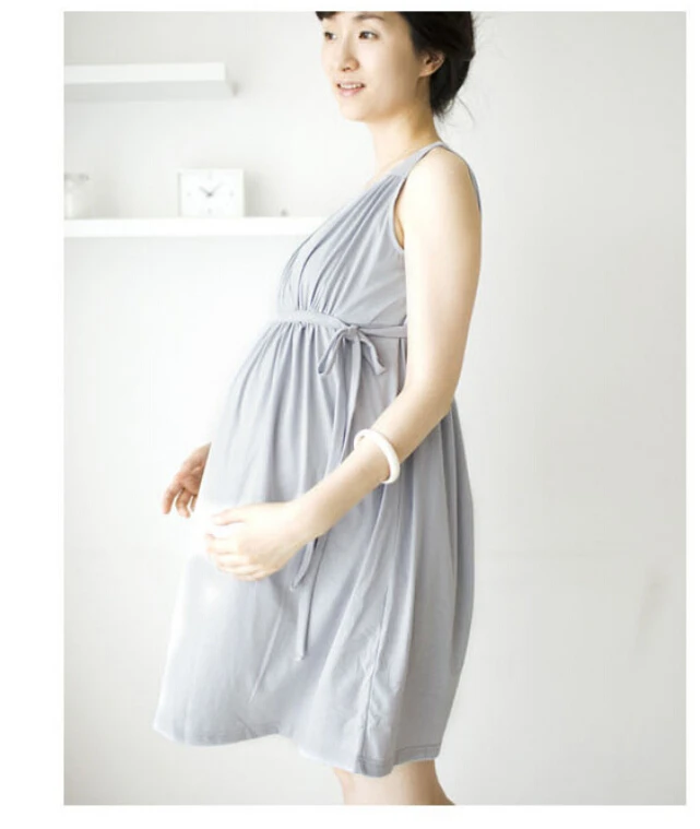 Платье Одежда для беременных из хлопка груди платья для кормящих одежда для беременных женщин Одежда для беременных лето