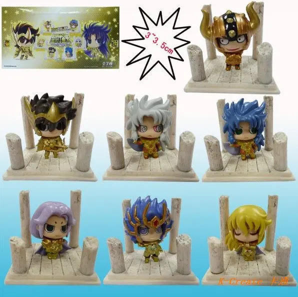 

Newest arrival 2set packed 14 pcs Japana anime Saint Seiya full style pvc action figure toys tall 6cm set.Free shipping for you