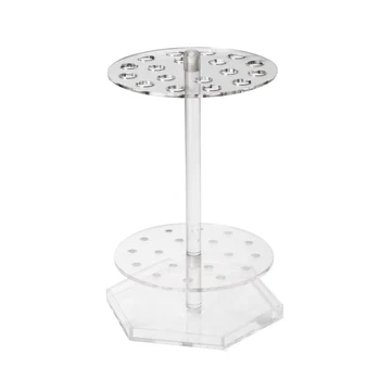 

Circle Disc Straw Stand 15mm Diameter Plexiglass Pipette Holder Rotatable Perspex Glass Circle Disc Test Tube Straw Rack For Lab