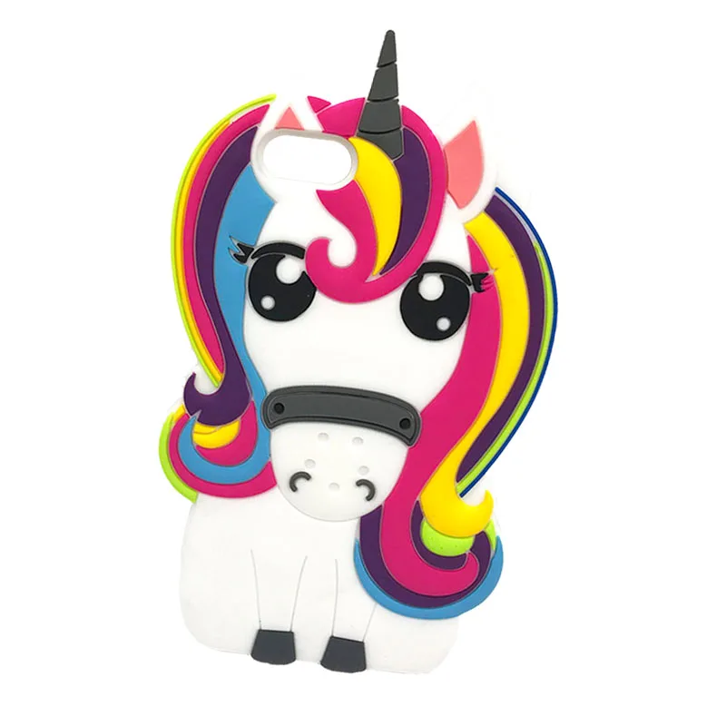 

3D Cute Animal Unicorn Silicone Case For Huawei Y5 2018 Cover Rainbow Horse Shockproof Phone Bags For Huawei Y5 Prime 2018 5.45"