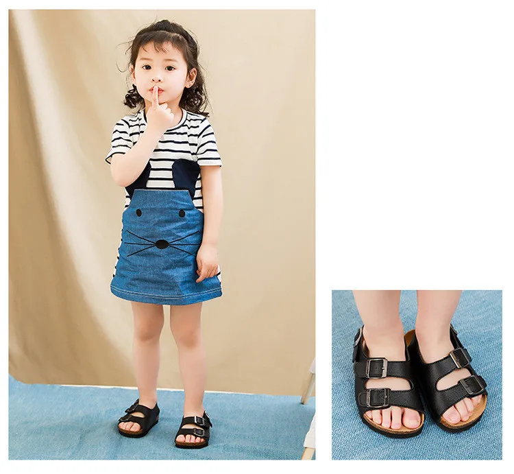 KINE PANDA/летние сандалии для мальчиков и девочек; тапочки для маленьких мальчиков и девочек; детская обувь на плоской подошве для детей 2, 4, 6, 8, 10, 13, 15 лет