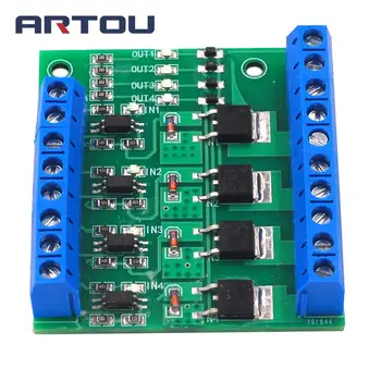 

4 Channel Mos Tube Field Effect Tube Module PLC Amplifier Circuit Board Driver Module Optocoupler Isolation DC