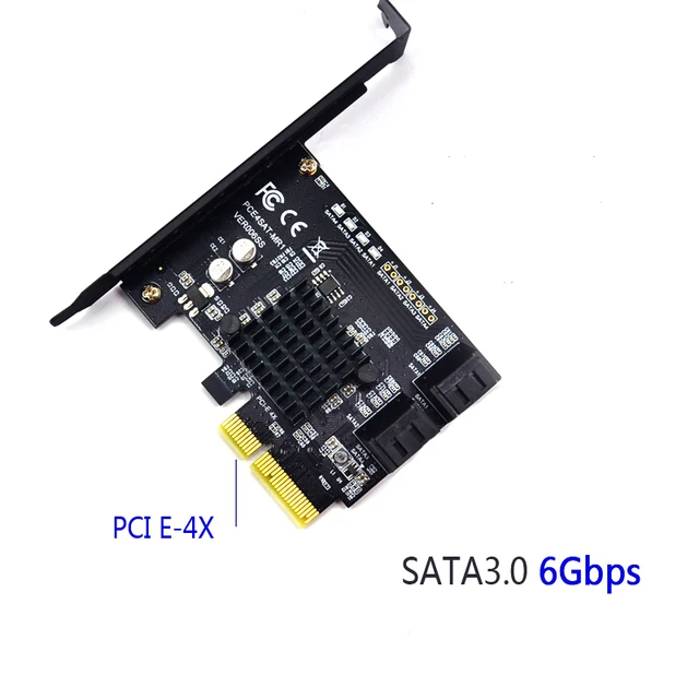4 Ports SATA 6G PCI Express Controller Card PCI-e 4x To SATA III  