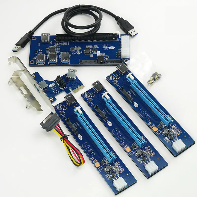 Набор расширения PCI E x1 Express 1 4 порта переключатель мультипликатор концентратор