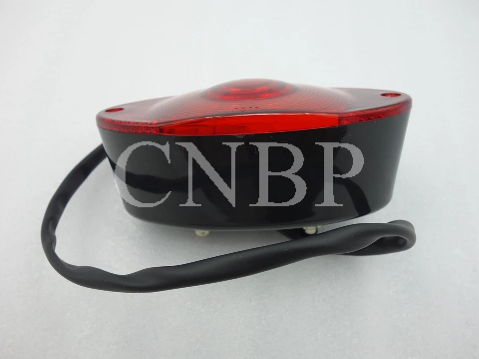 

Motorcycle BLACK CHROMED Red Light Tail Lights universal Taillight