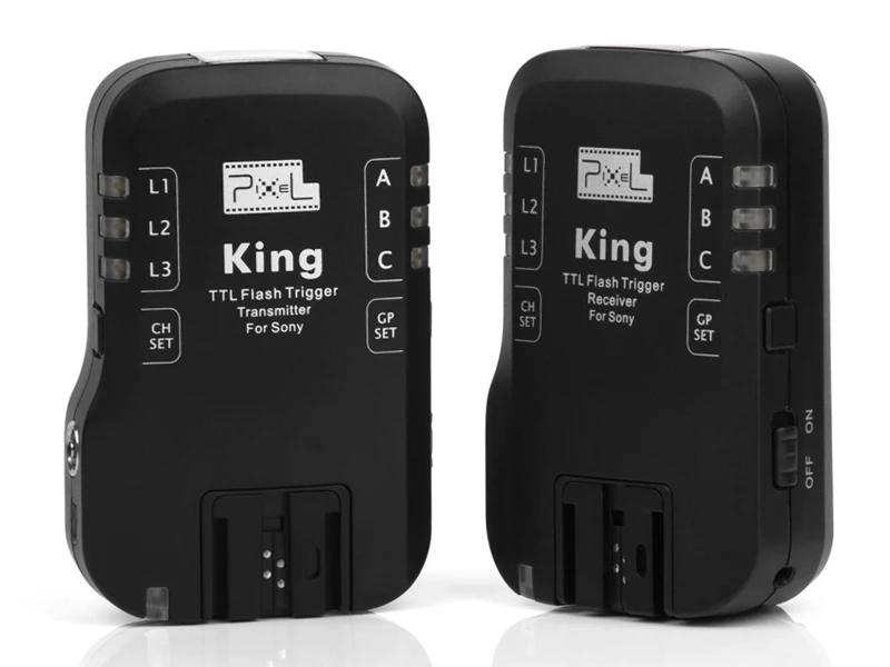 

Pixel King For Sony Camera Sync Speed 1/8000s Wireless TTL Flash Trigger Transmitter + Receiver