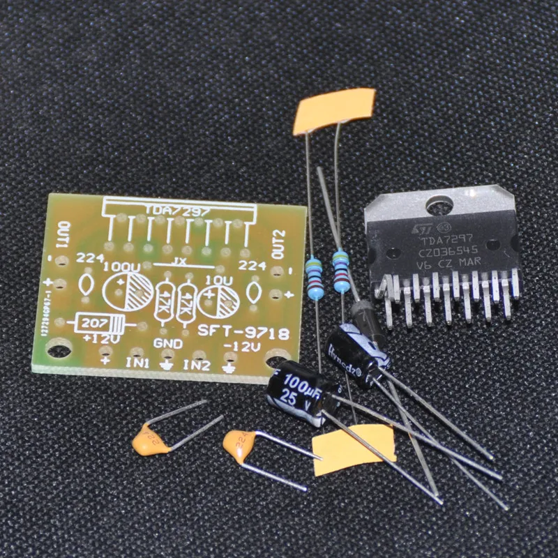 

TDA7297 DIY KIT Version B 2X15W Amplificatore Stereo Digital Audio Amplifier Suite Trousse Module Board Dual-Channel Electro 12V