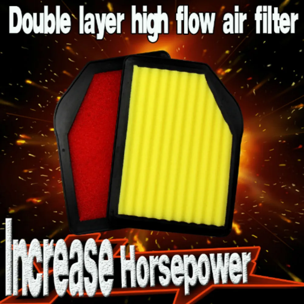 Filtro de aire del coche de alto flujo filtro de aire del automóvil Super híbrido filtros de aire para HONDA CRV CR-V 2.4L 2007-2011 (encuentro KN 33-2377)