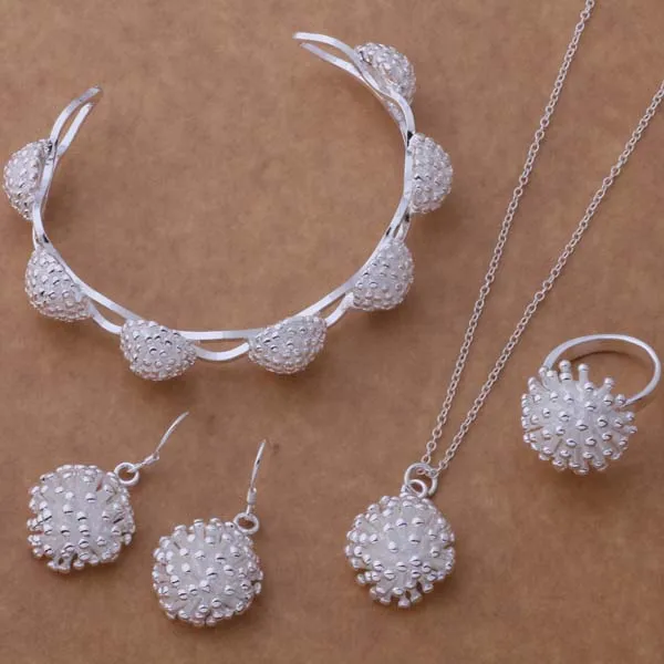 

AS320 Hot 925 sterling silver Jewelry Sets Bangle 082 + Necklace 692 + Earring 356 + Ring 184 /amqajdxa atdajkka