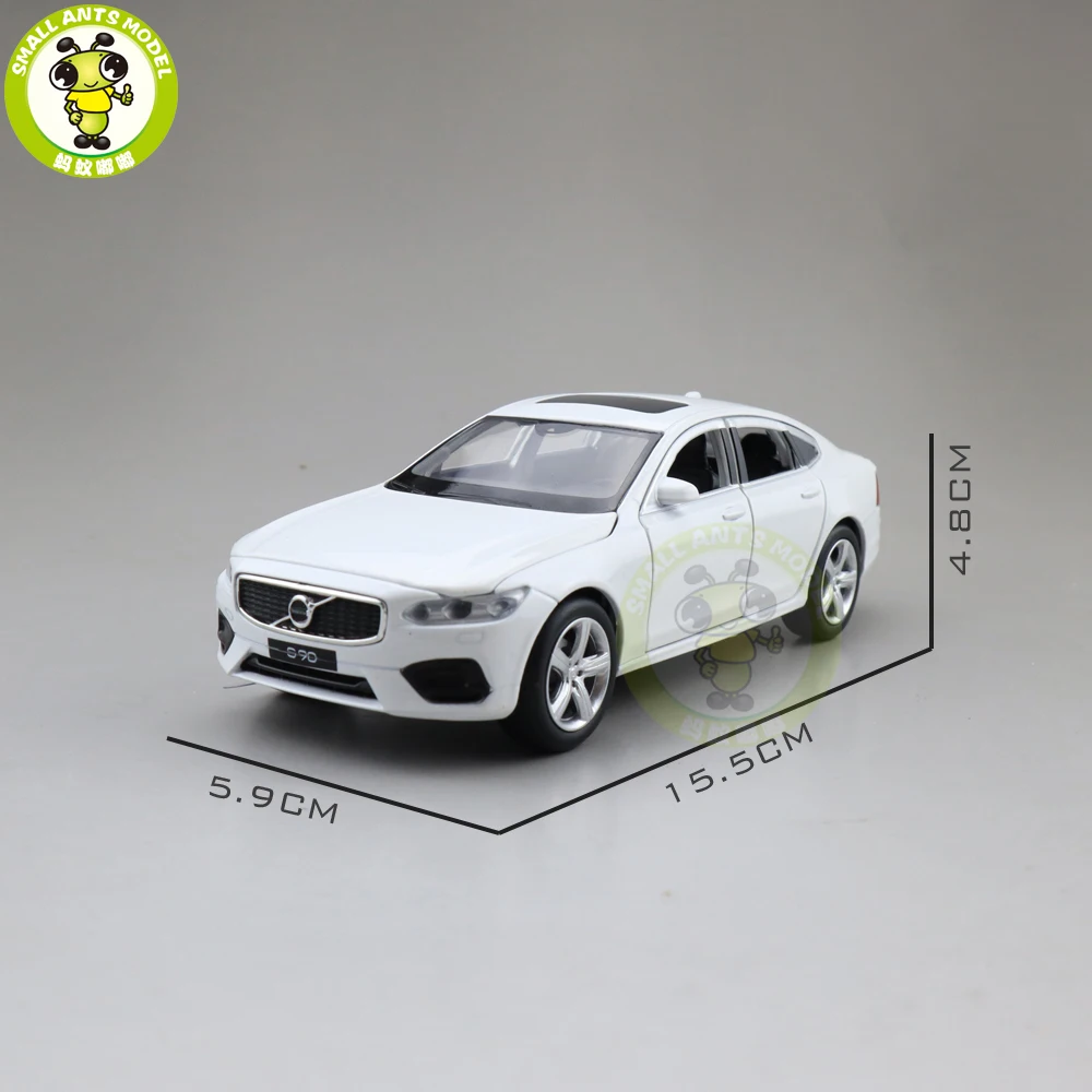 1/32 JACKIEKIM Volvo S90 литая модель автомобиля игрушки для детей Подарки для мальчиков девочек звуковое освещение