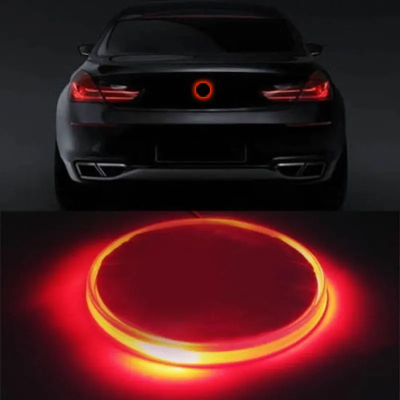 

1Pc Red LED Light Car Decal Sticker Logo Badge Emblem Light Lamp 82mm For BMW 3 5 7 Series CSL2017