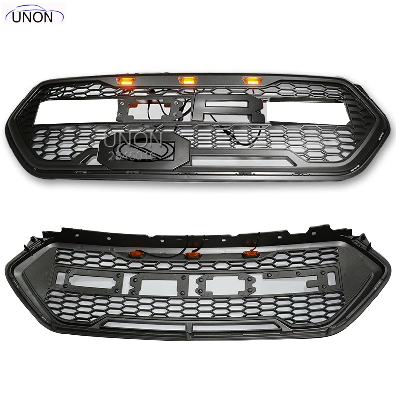 

CAR ACCESSORIES LED MODIFIED FRONT RACING GRILLS ABS GRILL MESH RAPTOR GRILLE MASK TRIMS COVER FIT FOR ESCAPE KUGA 2017 2018